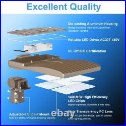 400W LED Shoebox Light With Photocell AC277-480V Commercial Parking Lot Lighting