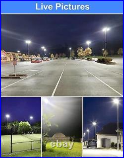 400W LED Shoebox Parking Lot Light Fixture Bright Outdoor Commercial Lamp 5000K