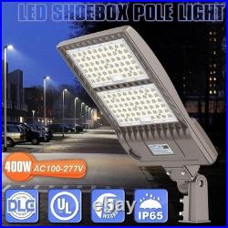 400W LED Shoebox Parking Lot Light Outdoor Commercial Street Area Pole Lighting