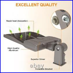 400W LED Shoebox Parking Lot Light with Dusk to Dawn Photocell DLC UL Listed