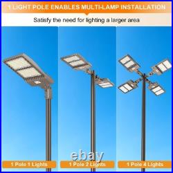 400W LED Shoebox Parking Lot Light with Dusk to Dawn Photocell DLC UL Listed