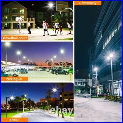 400W LED Shoebox Parking Lot Light with Dusk to Dawn Photocell DLC UL Listed