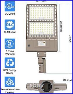 400W LED Shoebox Parking Lot Pole Light Outdoor Commercial Street Area Lighting