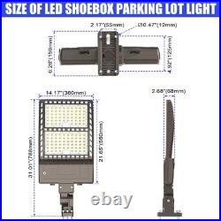 400W LED Shoebox Pole Light Commercial Street Parking Lot Lighting Dusk To Dawn