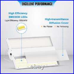 400W Linear High Bay LED Shop Lights 2.2FT Adjustable 4500K/5000K/5700K 60,000LM