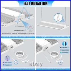 400W Linear High Bay LED Shop Lights 2.2FT Adjustable 4500K/5000K/5700K 60,000LM