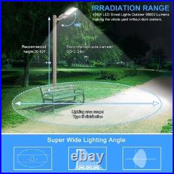 400Watt LED Shoebox Parking Lot Light With Photocell 277-480V Commercial Fixture