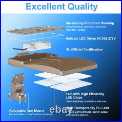400Watt LED Shoebox Parking Lot Light With Photocell 277-480V Commercial Fixture
