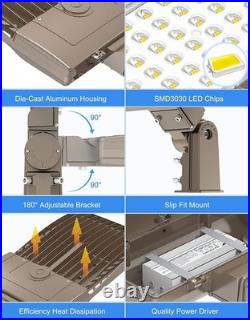 400 Watt LED Parking Lot Shoebox Pole Light 5000K 60000LM Slip Fitter AC100-277V