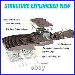 400 Watt LED Shoebox Parking Lot Light Commercial Outdoor Tennis Courts Lighting