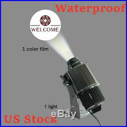 40W Outdoor LED Gobo Projector Advertising Logo Light Black Rotating Glass Gobos