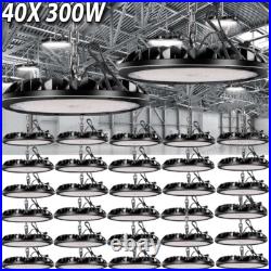 40 Pack 300W UFO LED High Bay Light Shop Industrial Commercial Factory Warehouse