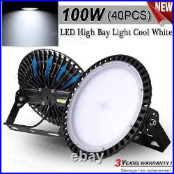 40pcs UFO LED High Bay Light 100W Gym Factory Warehouse Industrial Shed Lighting
