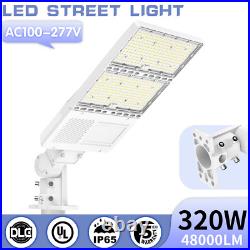 44800LM LED Shoebox Light 320W Commercial Street Parking Lot Light Dusk to Dawn