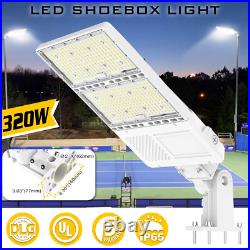 44800LM LED Shoebox Light 320W Commercial Street Parking Lot Light Dusk to Dawn