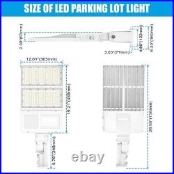44800 Lumens 320W LED Parking Lot Pole Light Dusk to Dawn Shoebox Pole Fixture