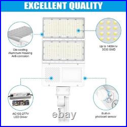 44800 Lumens 320W LED Parking Lot Pole Light Dusk to Dawn Shoebox Pole Fixture