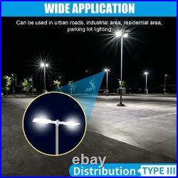 44800 Lumens 320W LED Parking Lot Pole Light Dusk to Dawn Shoebox Pole Fixture
