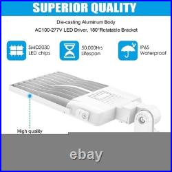 44800 Lumens 320W LED Parking Lot Pole Light Dusk to Dawn Shoebox Pole Fixture