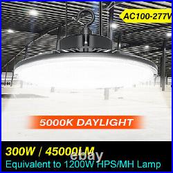 45000LM-300W UFO LED High Bay Light Commercial Workshop Area Lighting Fixture UL