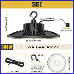 45000LM-300W UFO LED High Bay Light Commercial Workshop Area Lighting Fixture UL