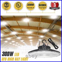 45000LM-300W UFO LED High Bay Light Commercial Workshop Area Lighting Fixture UL