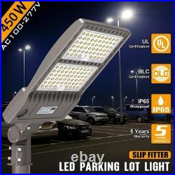 450W LED Parking Lot Light Commercial Shoebox Pole Light with Built-In Photocel