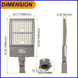 450W LED Parking Lot Light Commercial Shoebox Pole Light with Built-In Photocel