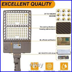 450W LED Parking Lot Light Commercial Shoebox Pole Light with Built-In Photocel