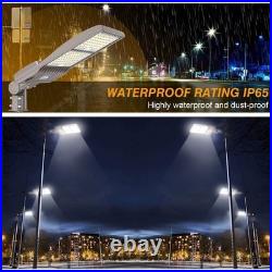 450W LED Parking Lot Light Commercial Shoebox Pole Light with Built-In Photocel