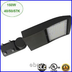 450W MH Equiv. 150W LED Shoe box Lights with Slip Fitter Mount for Parking Lot