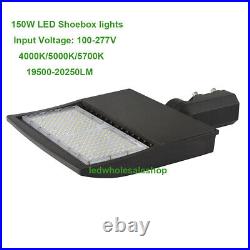 450W MH Equiv. 150W LED Shoe box Lights with Slip Fitter Mount for Parking Lot