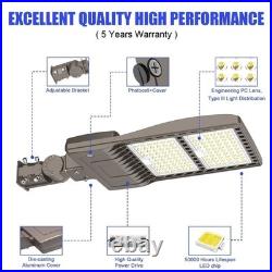450 Watt LED Parking Lot Shoebox Light With Dusk To Dawn Photocell 5000K 67500LM