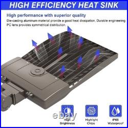 450 Watt LED Parking Lot Shoebox Light With Dusk To Dawn Photocell 5000K 67500LM