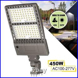 450 Watts LED Shoebox Parking Lot Light Dusk To Dawn Commercial Outdoor Lighting