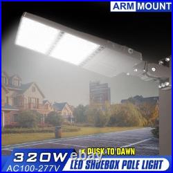 48000LM 320W LED Parking Lot Light (Eqv. 1500W MH/HPS) with Photocell Pole Light