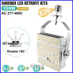 480V 150W LED Shoebox Replacement Fixture Commercial Parking Lot Pole Lamp 5000K
