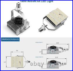 480V 150W LED Shoebox Replacement Fixture Commercial Parking Lot Pole Lamp 5000K