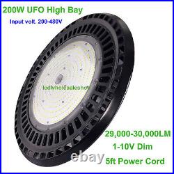480V 200W LED Dimmable UFO High Bay Light Warehouse Gym Workshop High Bay Light
