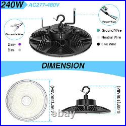 480V -240W UFO LED High Bay Light Dimmable Industrial Commercial Fixture 33600LM