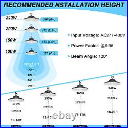 480V -240W UFO LED High Bay Light Dimmable Industrial Commercial Fixture 33600LM