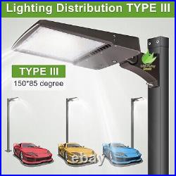 480V 300W LED Parking Lot Street Light with Direct Pole Mount 42000LM 277-480V