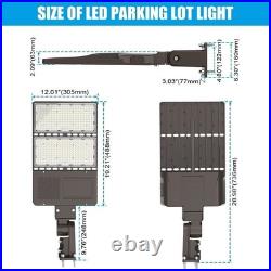 480V -320W LED Parking Lot Light Dusk To Dawn Shoebox Pole Fixture -48000 Lumens