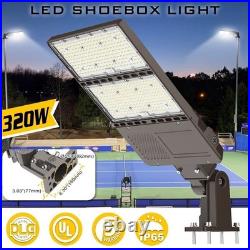 480V -320W LED Parking Lot Light Dusk To Dawn Shoebox Pole Fixture -48000 Lumens