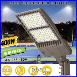 480V -400W LED Shoebox Light Dusk to Dawn Street Parking Lot Pole Fixture Bright