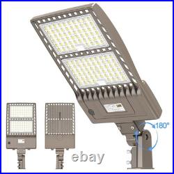 480V -400W LED Shoebox Light Dusk to Dawn Street Parking Lot Pole Fixture Bright
