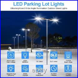 480V -400W LED Shoebox Light Dusk to Dawn Street Parking Lot Pole Fixture Bright