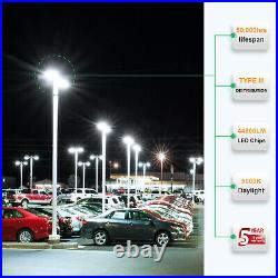 480V LED Parking Lot Light 320W 44800LM LED Shoebox Pole Mount Lights Fixture UL