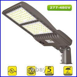 480V LED Parking Lot Lights 320W 44,800LM with Adjustable Slip Fitter DLC Listed