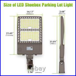 480V LED Parking Lot Lights 320W 44,800LM with Adjustable Slip Fitter DLC Listed